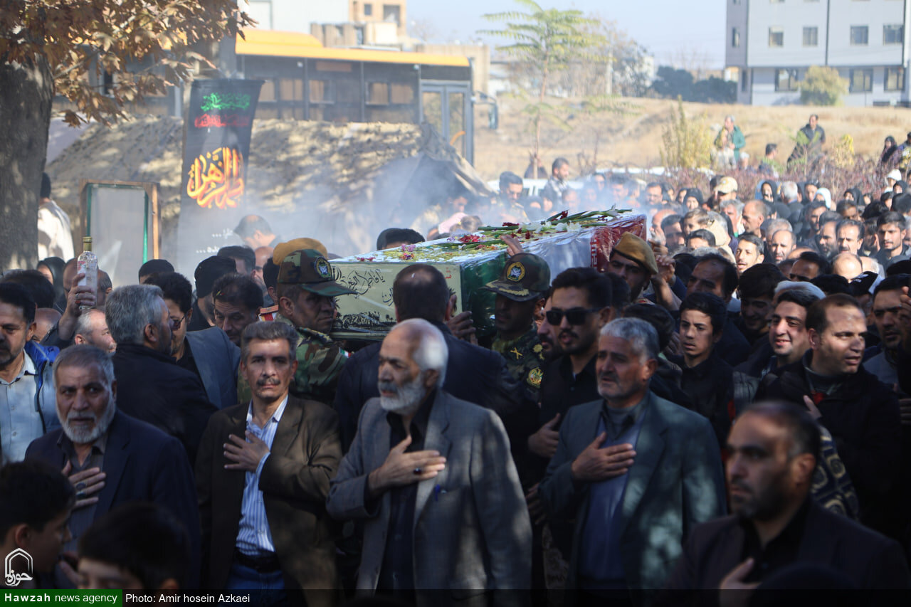 تصاویر / تشیین و تدفین شهید گمنام در شهرک الوند همدان