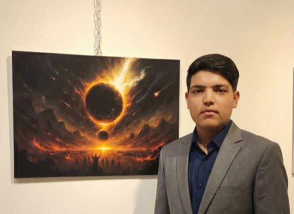 ارائه اثر طلبه مدرسه علمیه قائن در گالری آثار قرآنی هوش مصنوعی