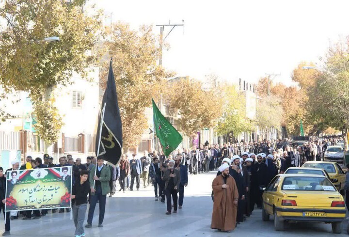 تصاویر / دسته عزاداری و سوگواری مردم اسدآباد در روز عزای حضرت فاطمه زهرا سلام الله علیها