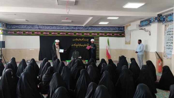 تصاویر/ مراسم سوگواری بانوی دو عالم در مدرسه علمیه فاطمیه ریگان