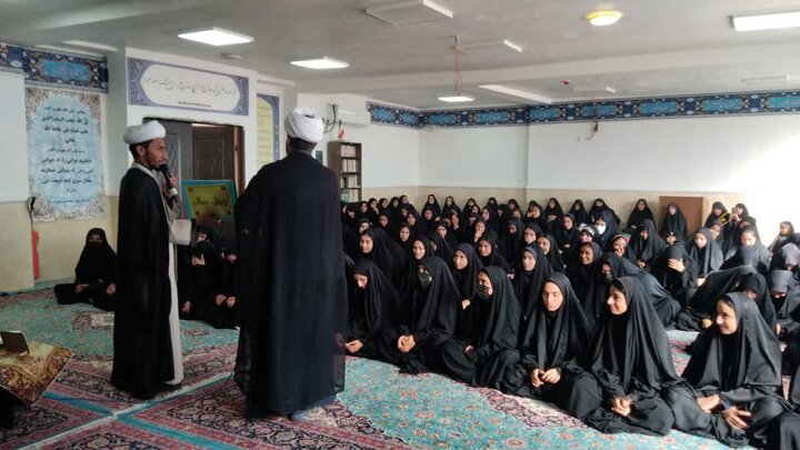 تصاویر/ مراسم سوگواری بانوی دو عالم در مدرسه علمیه فاطمیه ریگان