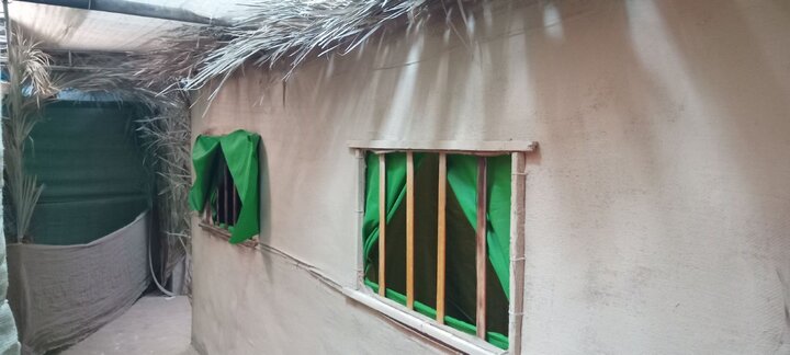 تصاویر/ نمایشگاه یاس کبود در مدرسه علمیه خواهران کنگان