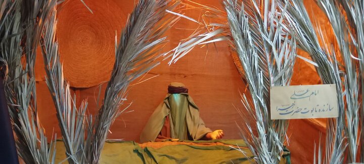 تصاویر/ نمایشگاه یاس کبود در مدرسه علمیه خواهران کنگان