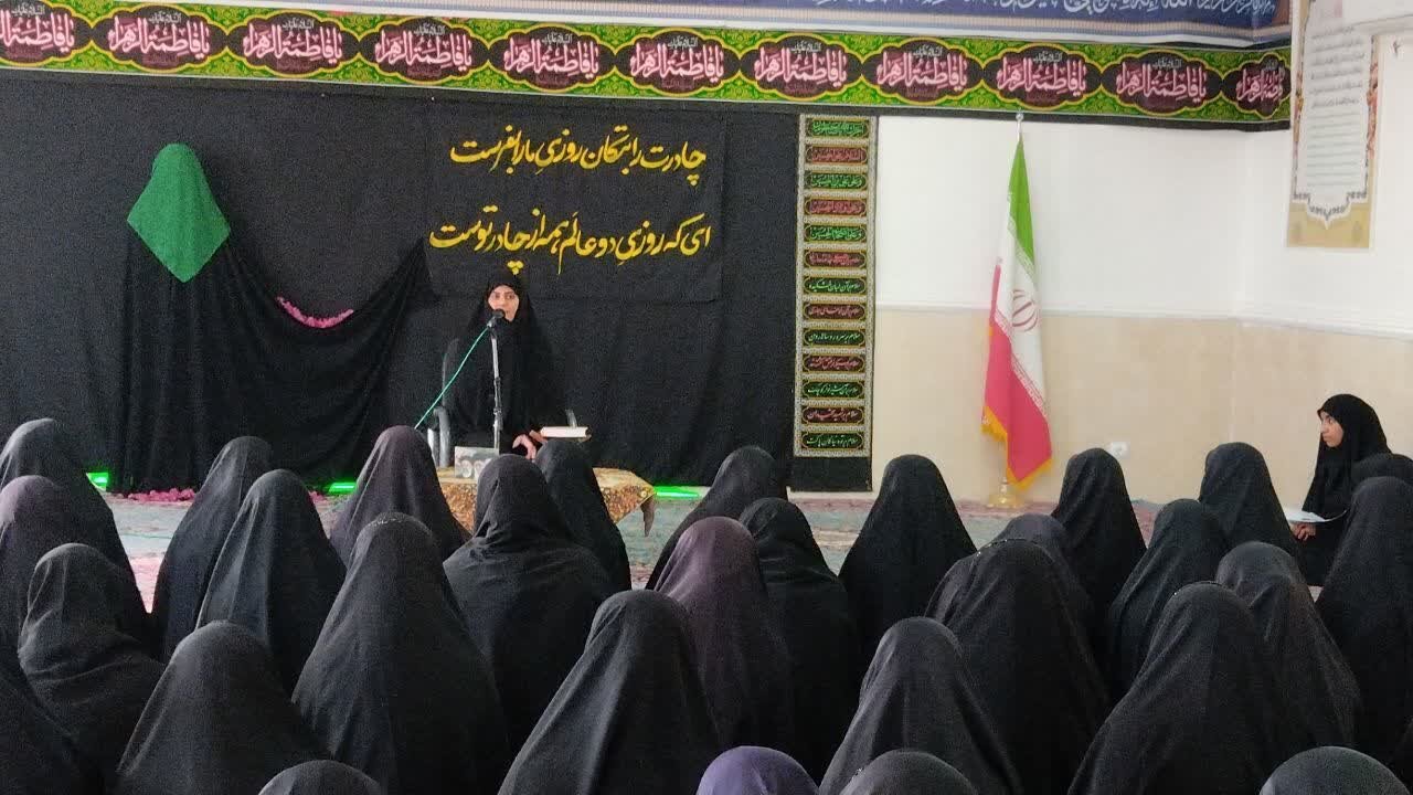 تصاویر/ مراسم سوگواری بانوی دو عالم در مدرسه علمیه فاطمیه ریگان