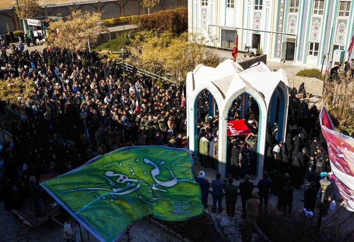 تدفین شهید گمنام در مجتمع حضرت جوادالائمه(علیه السلام) گلبهار