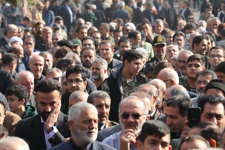 تصاویر / تشییع شهید گمنام در سازمان جهاد کشاورزی قزوین