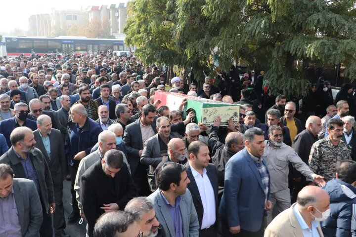 تصاویر / تشییع شهید گمنام در سازمان جهاد کشاورزی قزوین