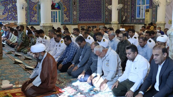 نماز جمعه خارگ به روایت تصویر