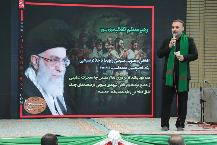 تصاویر/ همایش گرامیداشت هفته بسیج در آستان مقدس امامزاده علی بن جعفر(ع)