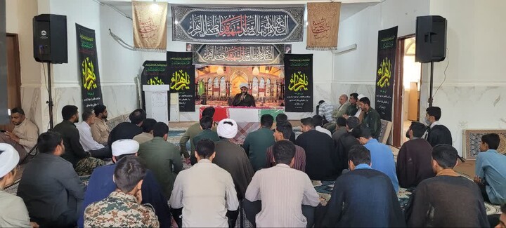 تصاویر/ آیین اسقبال پیکر شهید گمنام مدرسه علمیه امام علی (ع) میناب