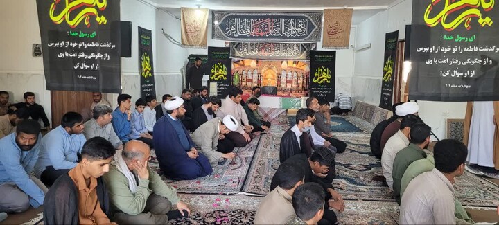 تصاویر/ آیین اسقبال پیکر شهید گمنام مدرسه علمیه امام علی (ع) میناب