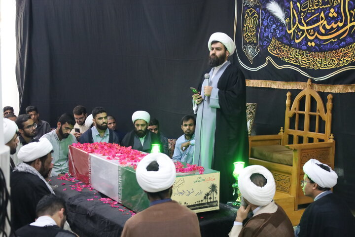 تصاویر/ آیین استقبال و تشیع پیکر مطهر شهید گمنام طلاب مدرسه علمیه النبی (ص) بندرعباس