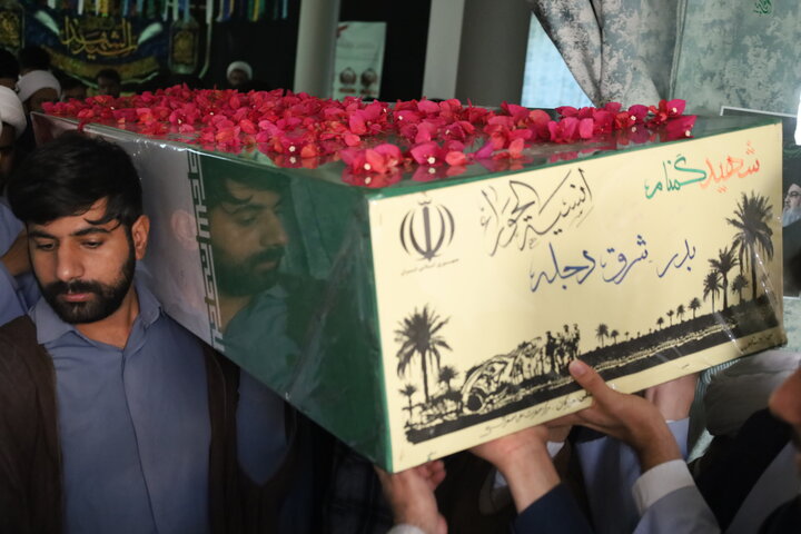 تصاویر/ آیین استقبال و تشیع پیکر مطهر شهید گمنام طلاب مدرسه علمیه النبی (ص) بندرعباس