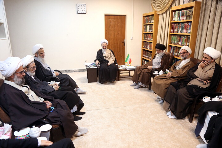 تصاویر / دیدار اعضای برگزاری همایش ملی بزرگداشت آیت‌الله یزدی با آیت الله اعرافی