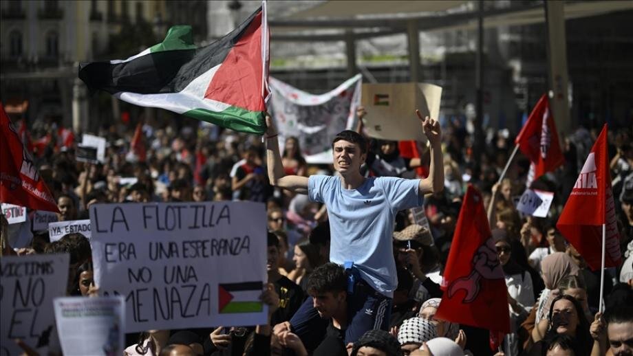 Protests Erupt in 40 Spanish Cities on the International Day of Solidarity with the Palestinian People