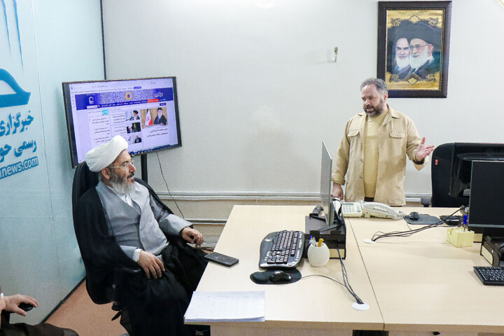 تصاویر/ بازدید مسئول امور فرهنگی و فضای مجازی شرکت توانیر از خبرگزاری حوزه