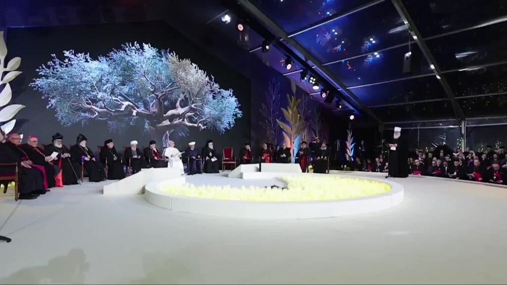 Islamic-Christian Meeting in Downtown Beirut with Participation of Pope