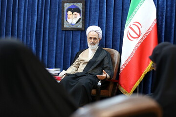 تصاویر/ دیدار رئیس ستاد ملی بزرگداشت مقام زن و مادر با آیت الله اعرافی