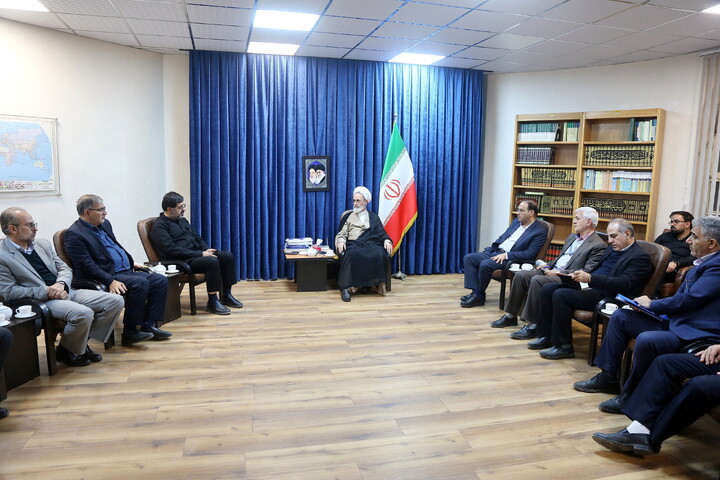 تصاویر/ دیدار معاون سازمان برنامه و بودجه کشور با آیت الله اعرافی