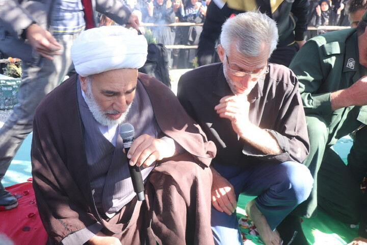 تصاویر/ مراسم تشییع و خاکسپاری شهید گمنام در شهرضا اصفهان