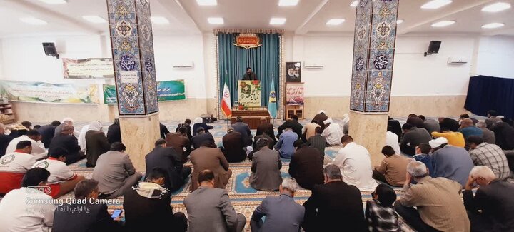 تصاویر/ آیین عبادی سیاسی نماز جمعه شهرستان نیمروز