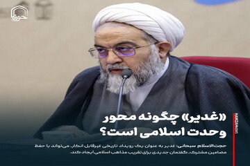 عکس نوشت| «غدیر» چگونه محور وحدت اسلامی است؟