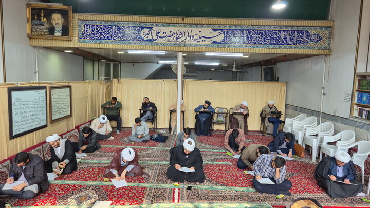 تصاویر/ آزمون استادی طلاب ممتاز مدارس علمیه منطقه کاشان