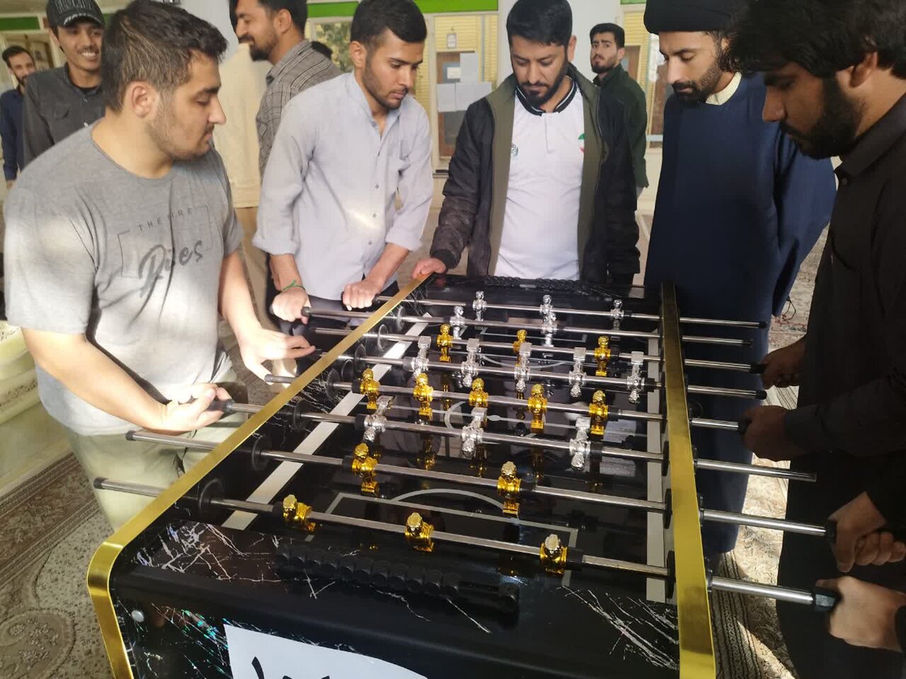 تصاویر/ مسابقات فوتبال دستی طلاب بسیجی مدارس علمیه منطقه کاشان