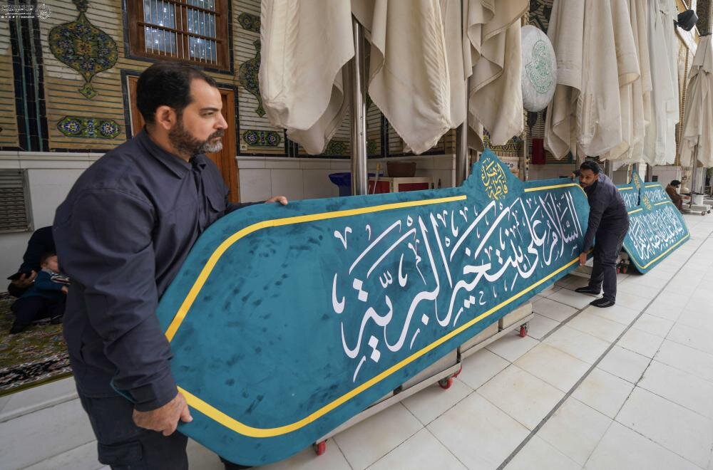 العتبة العلويّة المقدّسة تنشر اللافتات الخاصّة بأسبوع العفاف استعدادًا للاحتفاء بولادة السيّدة الزهراء (عليها السلام)