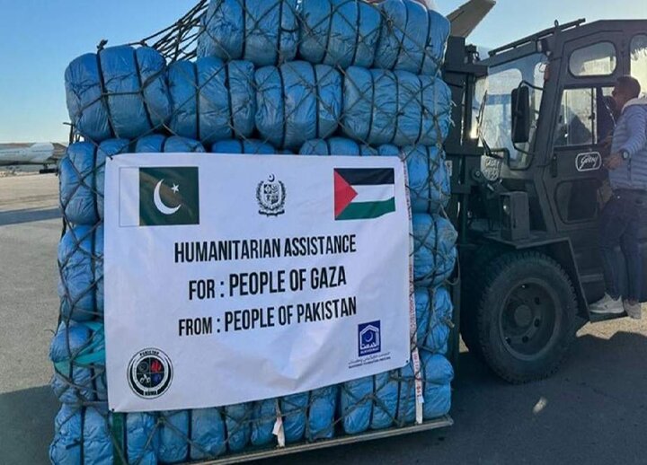 پاکستان کا انسان دوستانہ اقدام؛ مزید 100 ٹن امدادی سامان فلسطین روانہ