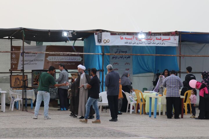 برپایی مواکب بوشهر جهت پذیرایی در مراسم جشن میلاد حضرت زهرا س