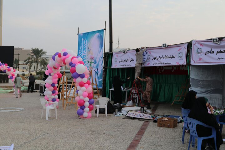 برپایی مواکب بوشهر جهت پذیرایی در مراسم جشن میلاد حضرت زهرا س