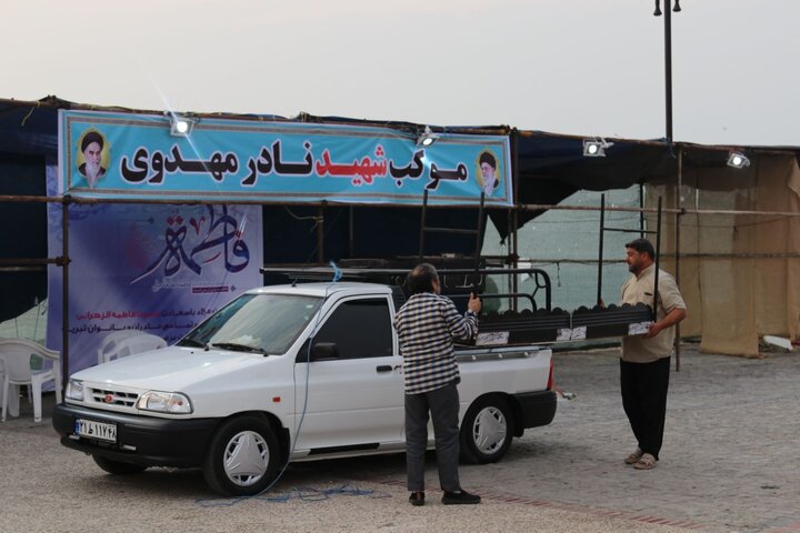 برپایی مواکب بوشهر جهت پذیرایی در مراسم جشن میلاد حضرت زهرا س