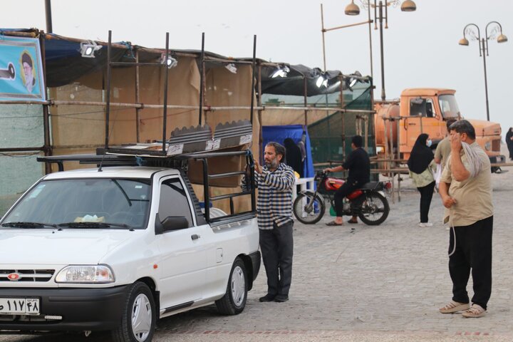 برپایی مواکب بوشهر جهت پذیرایی در مراسم جشن میلاد حضرت زهرا س