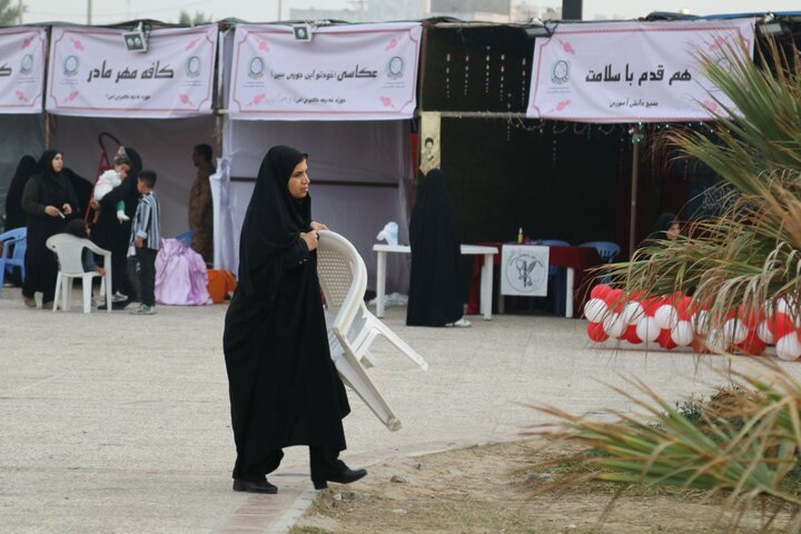 برپایی مواکب بوشهر جهت پذیرایی در مراسم جشن میلاد حضرت زهرا س