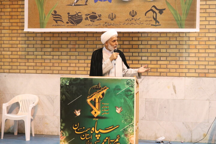 تصاویر/ افتتاحیه چهارمین جشنواره فرهنگی ورزشی طلاب بسیجی استان سمنان