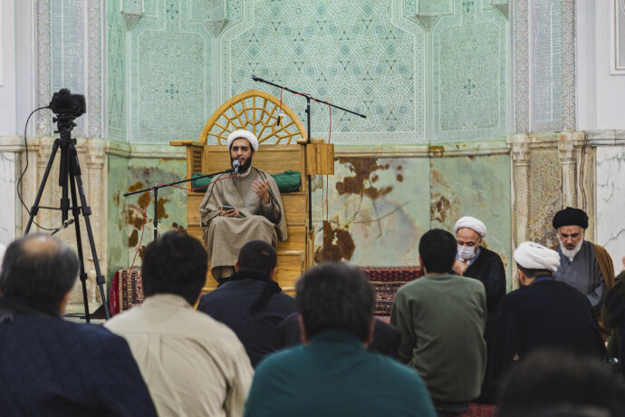 تصاویر/ درس اخلاق حجت الاسلام یزدان‌پناه در مدرسه عالی شهید مطهری