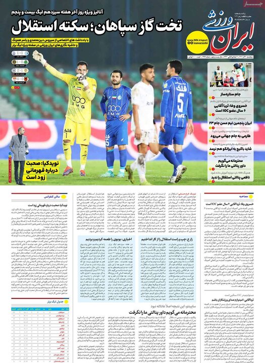 صفحه اول روزنامه‌های پنج شنبه 20 آذر ماه