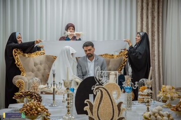 آغاز زندگی مشترک ۴۰ زوج جوان از آستان مقدس مسجد جمکران + تصاویر