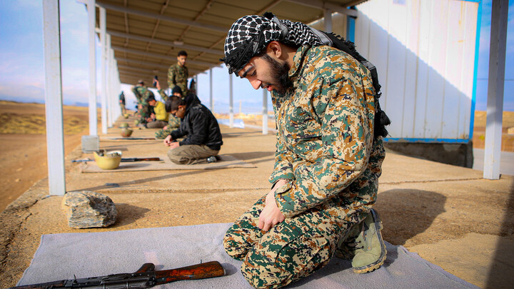 تصاویر/رزمایش میدانی گردان بیت‌المقدس بسیج طلاب همدان