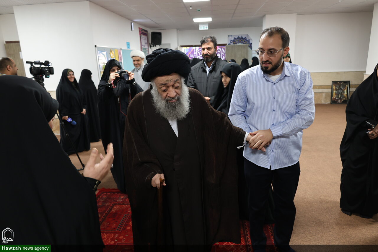 حضور آیت‌الله موسوی جزایری در مدرسه علمیه حضرت معصومه(س) اهواز