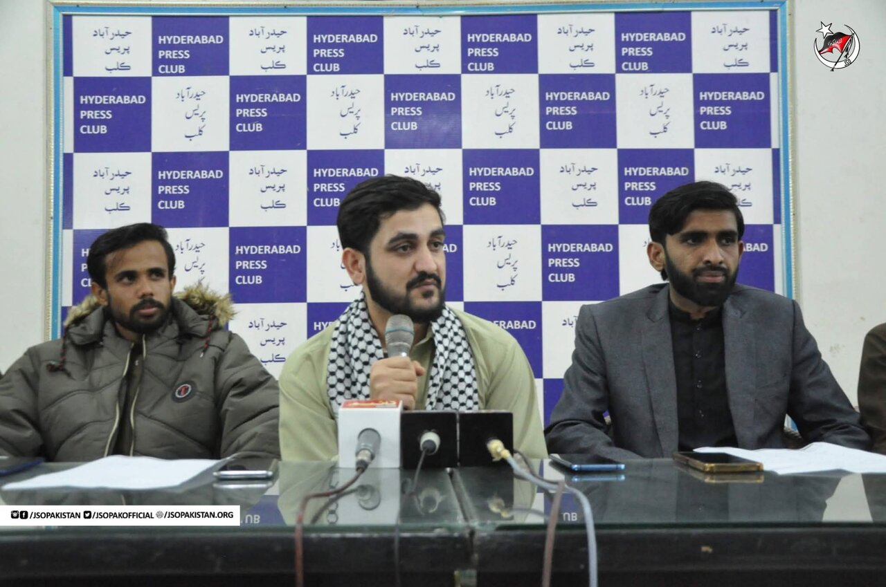 جے ایس او پاکستان کی حیدرآباد میں اہم پریس کانفرنس: جامعات میں زیر تعلیم طلبہ و طالبات کے مسائل کے فوری حل کا مطالبہ