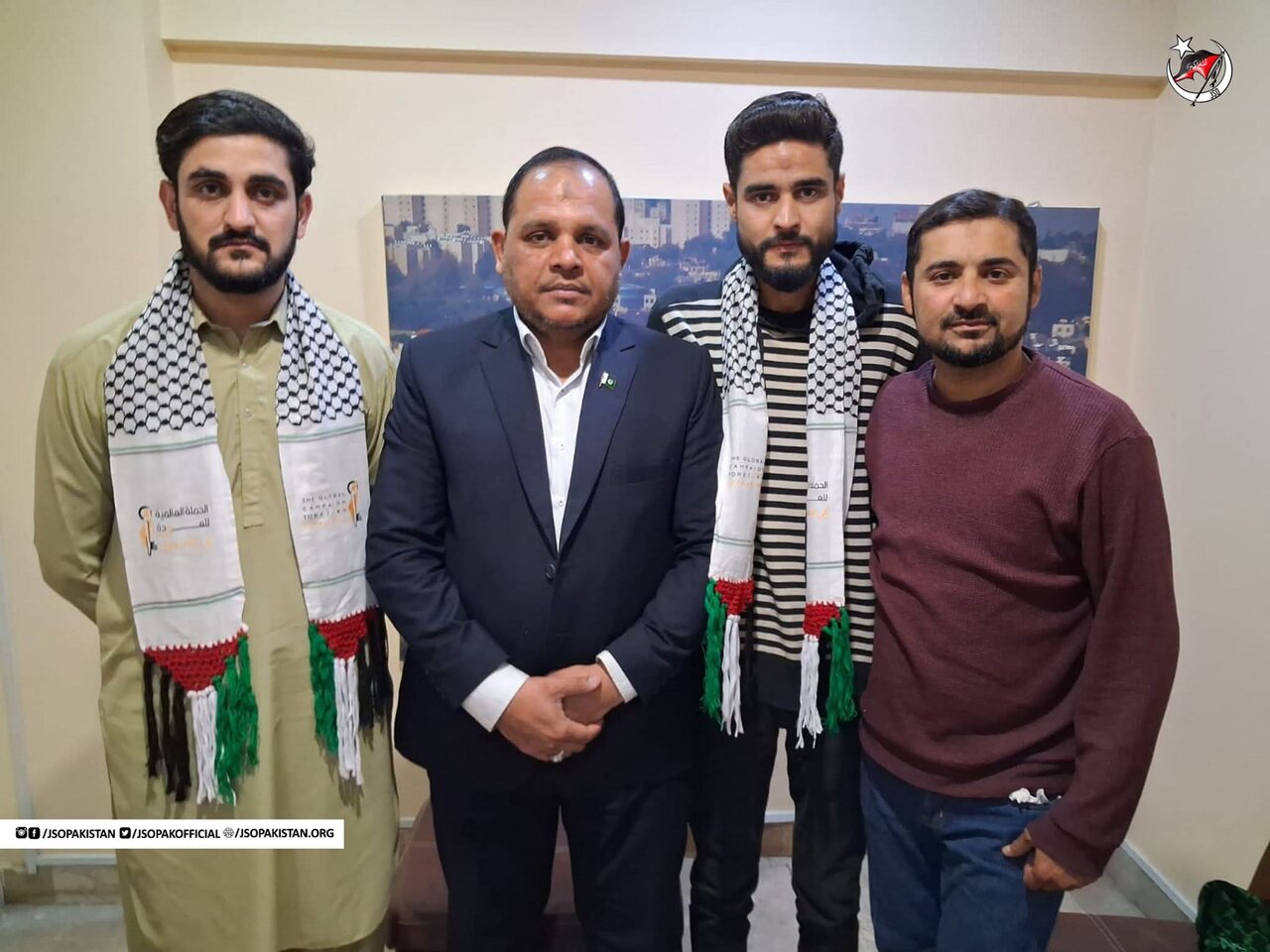 جے ایس او کے مرکزی صدر کی فلسطین فاؤنڈیشن کے سیکرٹری جنرل سے ملاقات؛ فلسطین کاز کے لیے مشترکہ حکمت عملی پر اتفاق