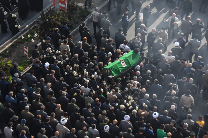 تصاویر/ مراسم تشییع پیکر آیت الله سید محمد شاهچراغی در سمنان