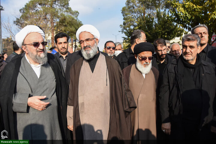 تشييع جثمان سماحة السيد محمد شاهجراغي في مدينة سمنان