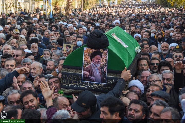 تشييع جثمان سماحة السيد محمد شاهجراغي في مدينة سمنان