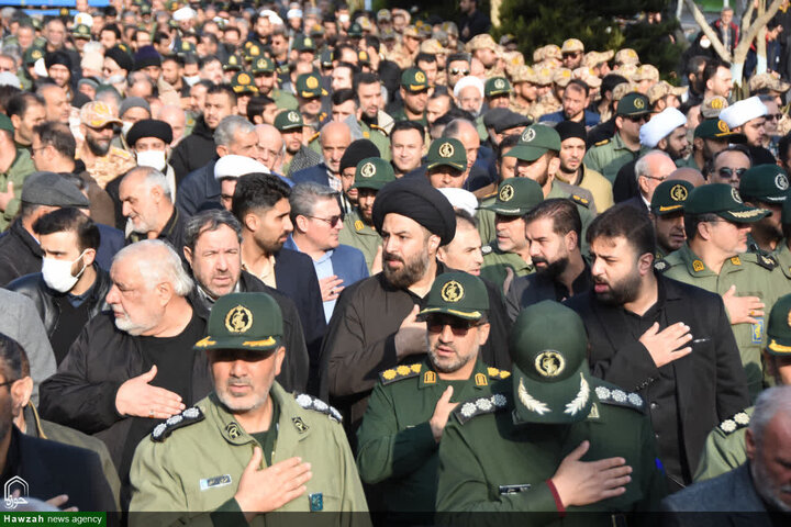 تشييع جثمان سماحة السيد محمد شاهجراغي في مدينة سمنان