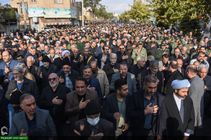 تشييع جثمان سماحة السيد محمد شاهجراغي في مدينة سمنان