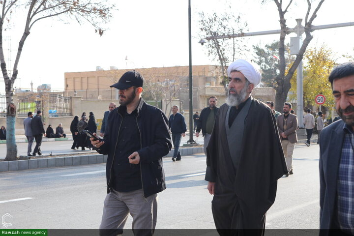 تشييع جثمان سماحة السيد محمد شاهجراغي في مدينة سمنان