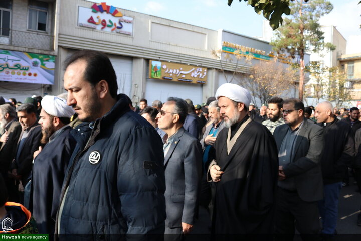 تشييع جثمان سماحة السيد محمد شاهجراغي في مدينة سمنان